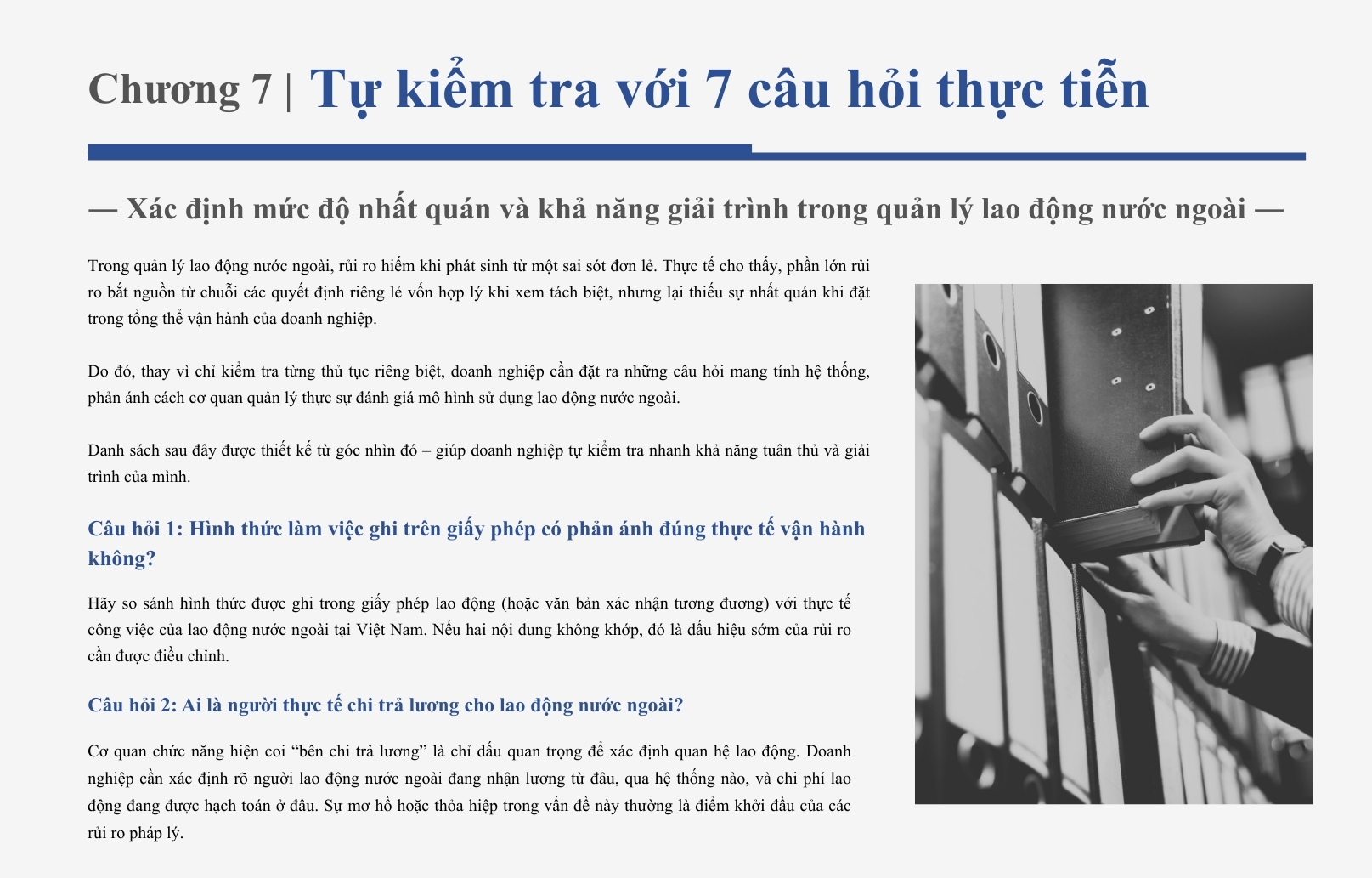 Hướng dẫn thực tiễn quản lý lao động nước ngoài tại Việt Nam